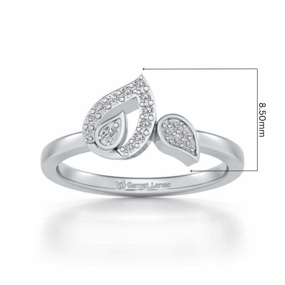 Anvi Silver Ring - White Gold - Image 5