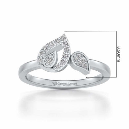 Anvi Silver Ring - White Gold - Image 5