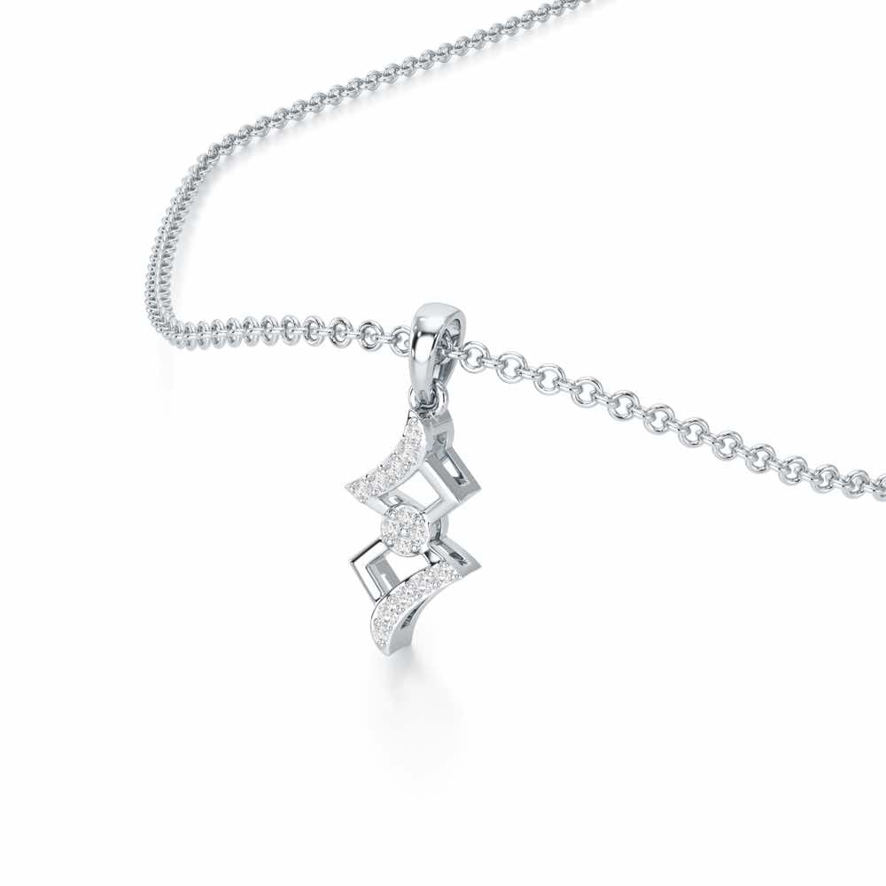 Silver Gleam Pendant - White Gold - Image 2