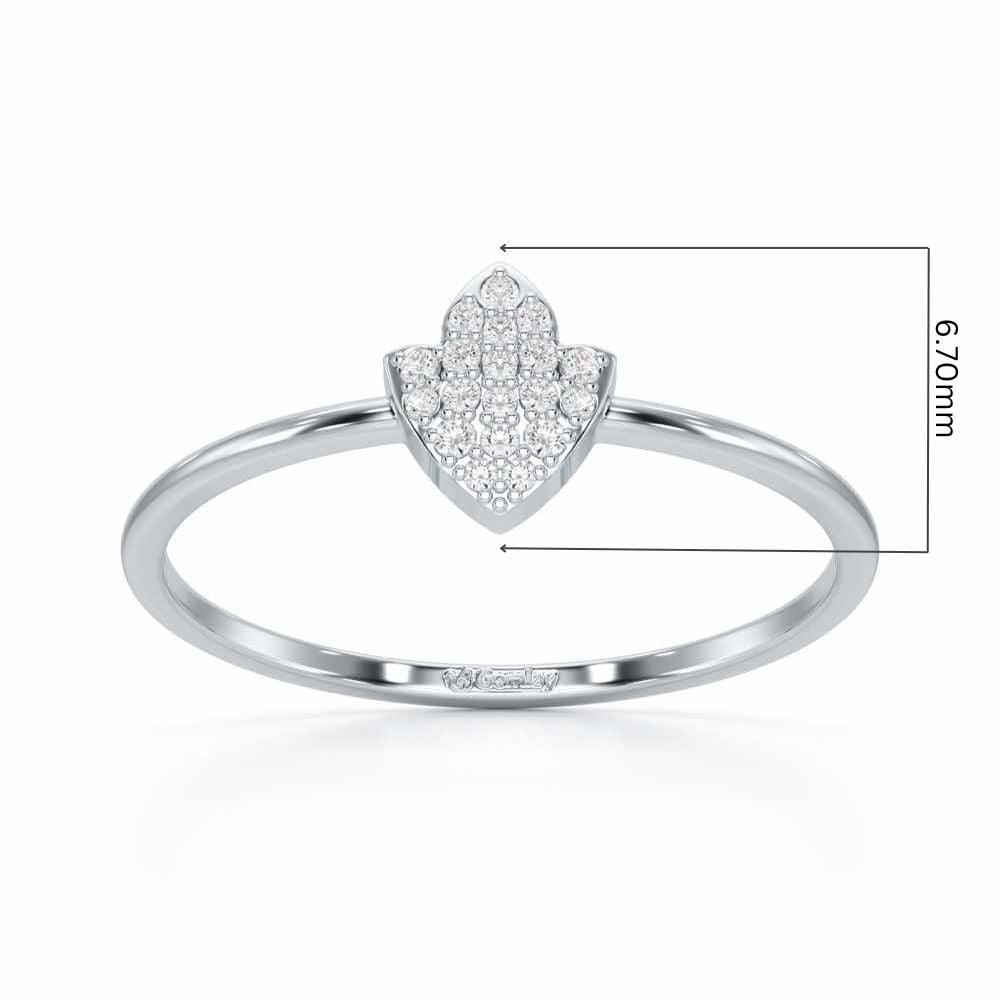 Silver Dash Silver Ring - White Gold - Image 5