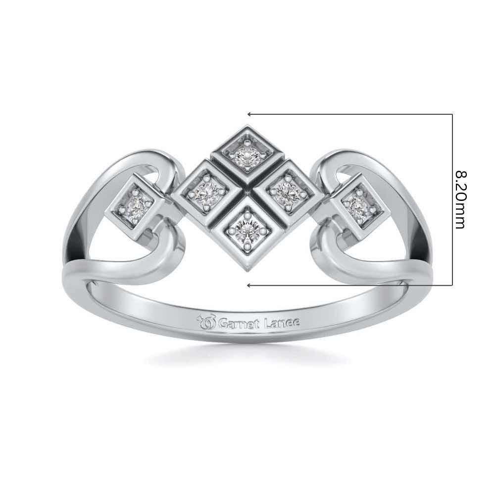 Elegance Glorified Silver Ring - White Gold - Image 5