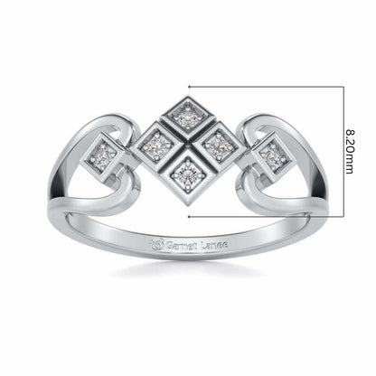 Elegance Glorified Silver Ring - White Gold - Image 5