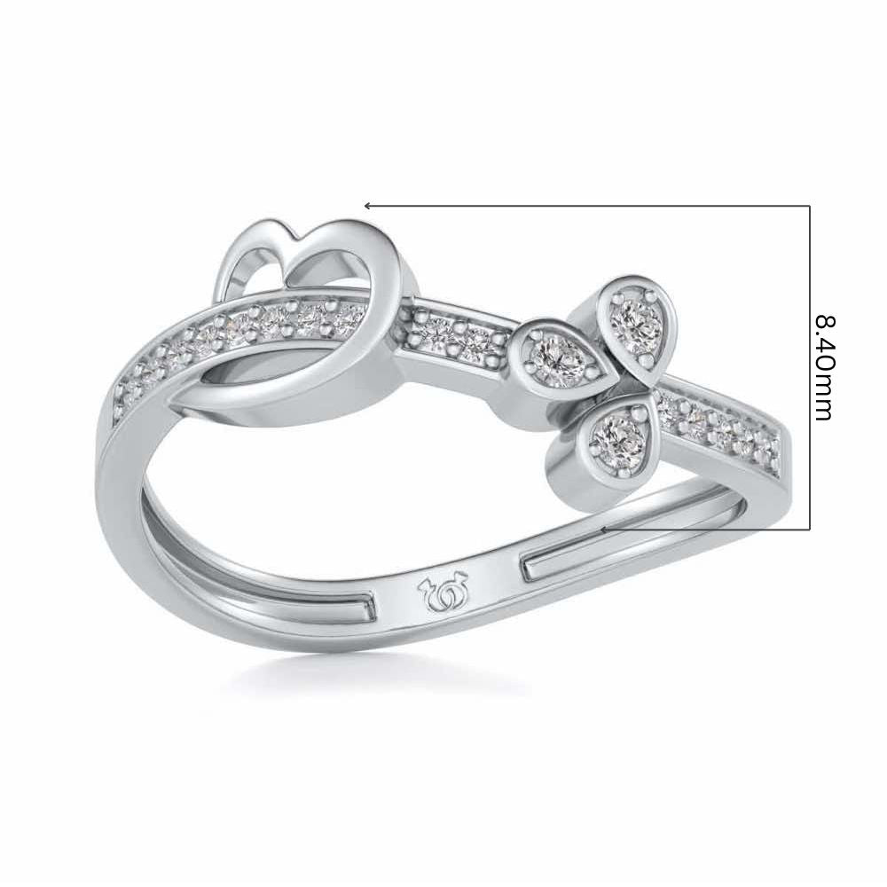 Genteel Silver Ring - White Gold - Image 5