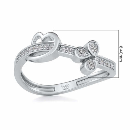 Genteel Silver Ring - White Gold - Image 5