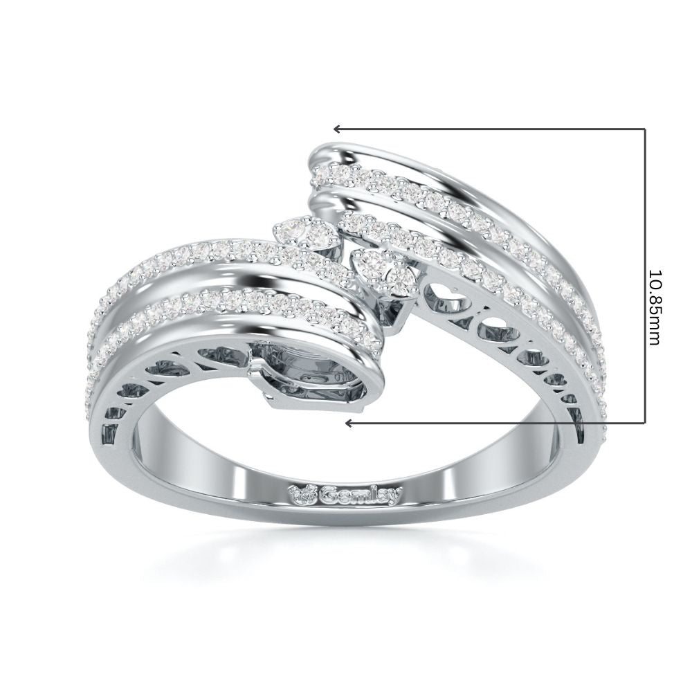 Cosmic Charm Silver Ring - White Gold - Image 5