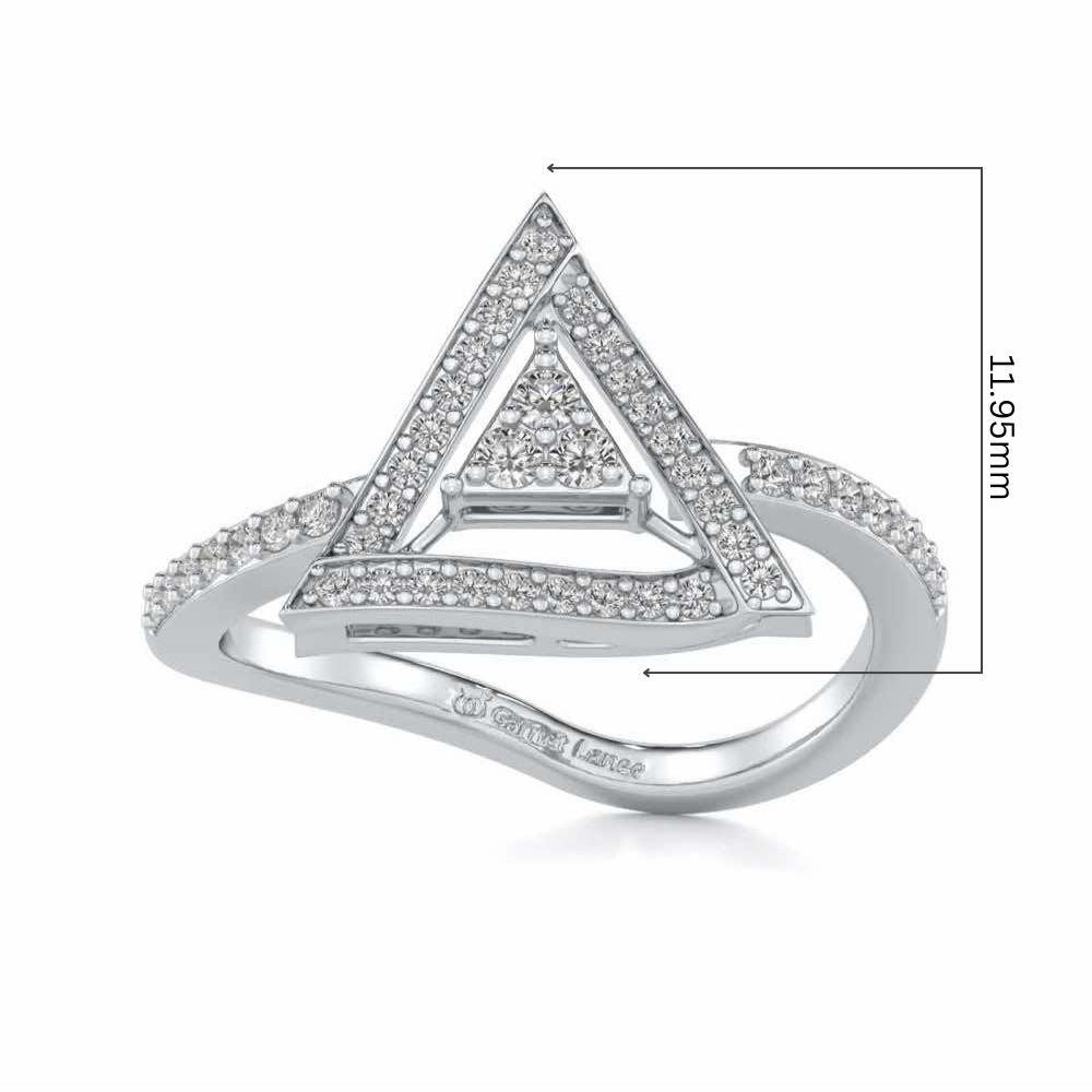 Trigonal Silver Ring - White Gold - Image 5