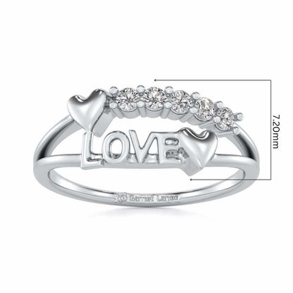 Pure Love Silver Ring - White Gold - Image 5