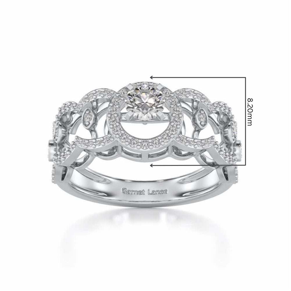 Kavya Solitaire Ring - White Gold - Image 5