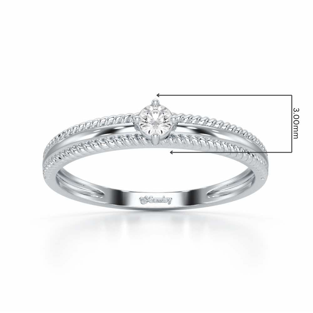 Destined One Silver Ring - White Gold - Image 2