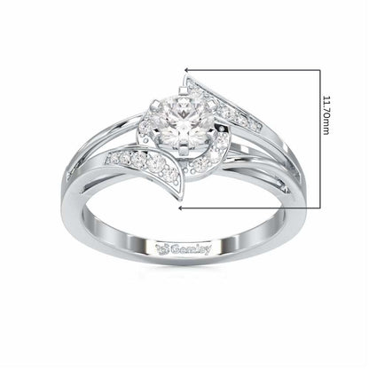 Graceful Mirage Solitaire Ring - White Gold - Image 5
