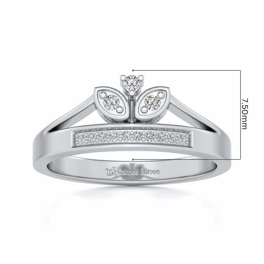 Gauri Silver Ring - White Gold - Image 5