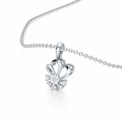 Graceful Glow Silver Pendant - White Gold - Image 2