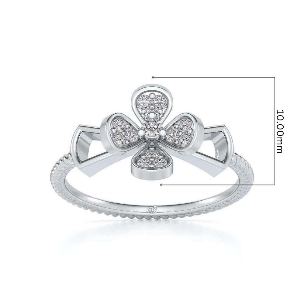 Charita Silver Ring - White Gold - Image 5