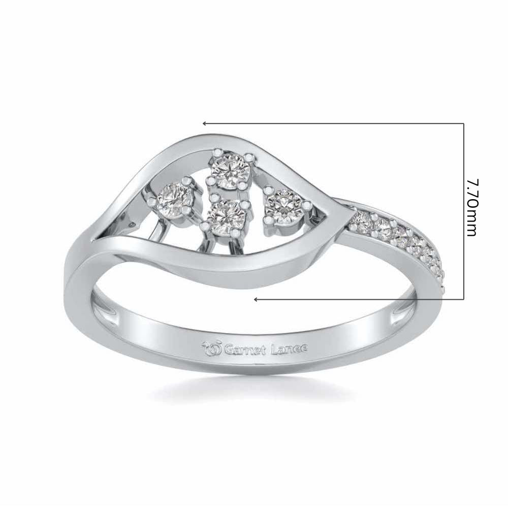 Peeper Silver Ring - White Gold - Image 5