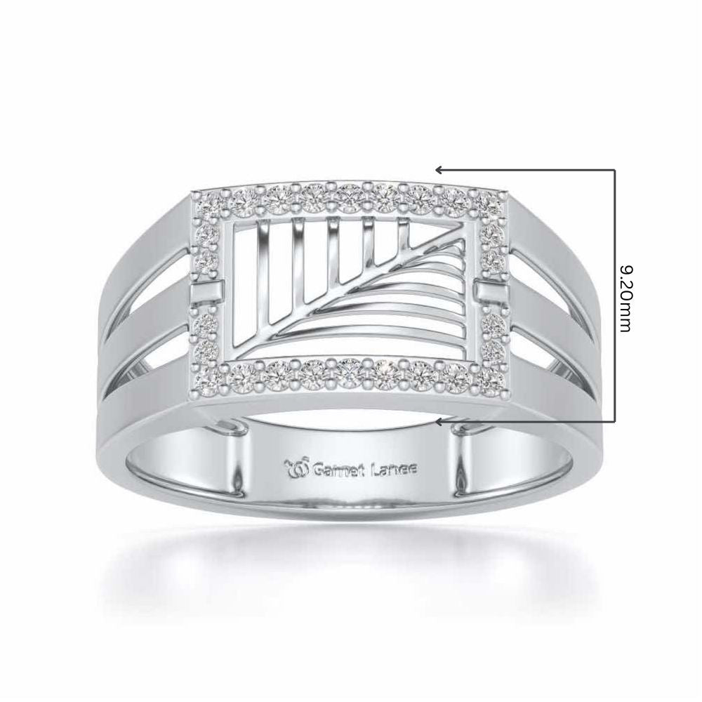 Prestige Silver Ring For Men - White Gold - Image 5