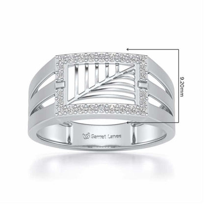 Prestige Silver Ring For Men - White Gold - Image 5