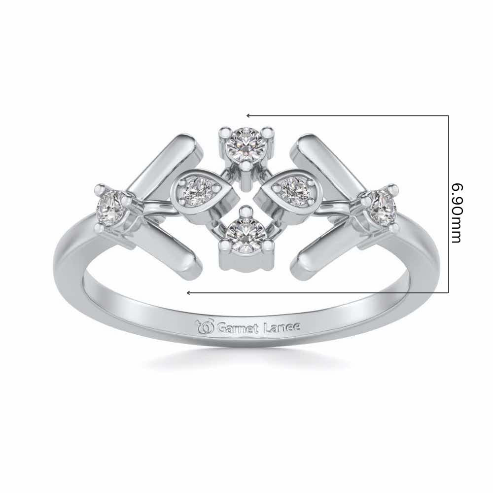 Geet Silver Ring - White Gold - Image 5