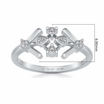 Geet Silver Ring - White Gold - Image 5