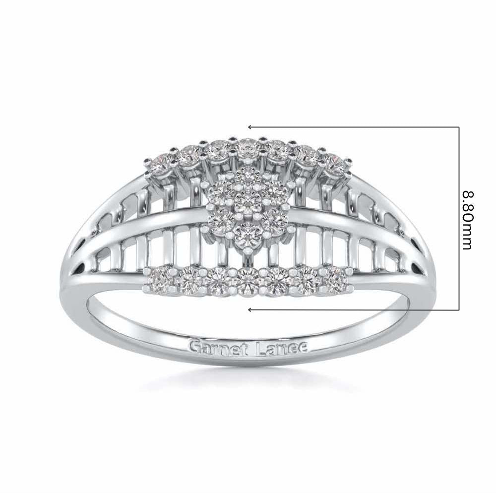 Third-eye Lattice Silver Ring - White Gold - Image 5