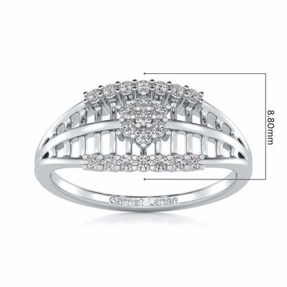 Third-eye Lattice Silver Ring - White Gold - Image 5