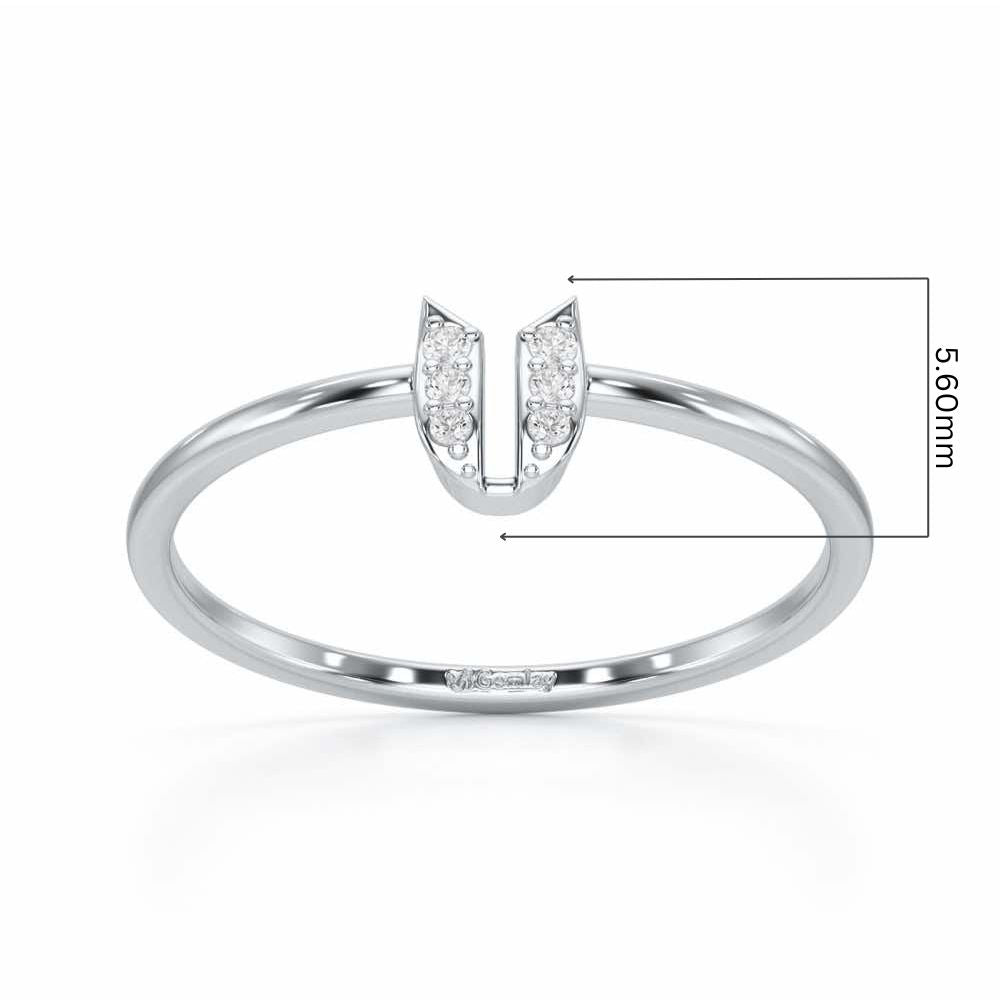 Petite Panache Silver Ring - White Gold - Image 5