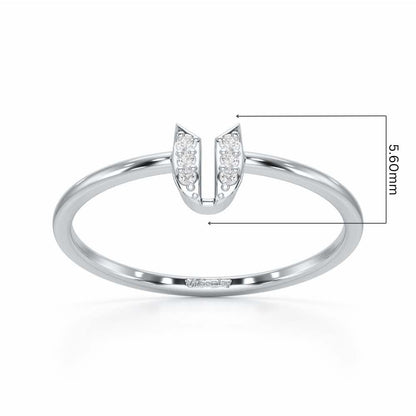 Petite Panache Silver Ring - White Gold - Image 5