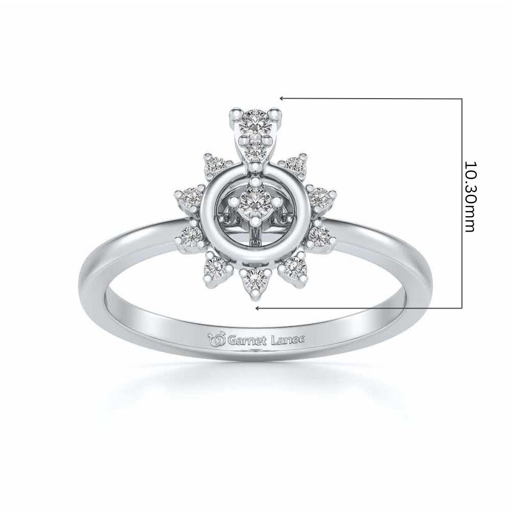 Brinda Silver Ring - White Gold - Image 5