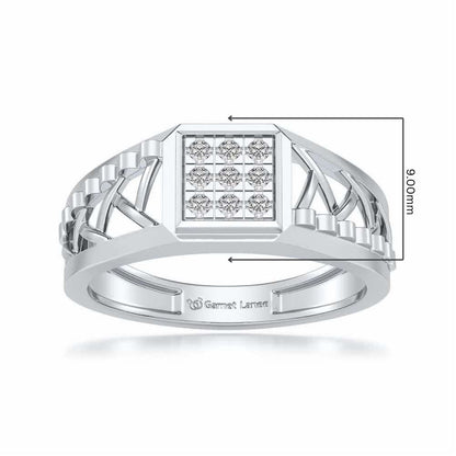 Criss-Cross Ring For Men - White Gold - Image 5