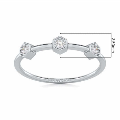 Captivating Charm Silver Ring - White Gold - Image 5