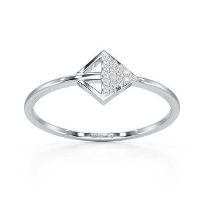 Glowing Gem Silver Ring - White Gold - Image 2
