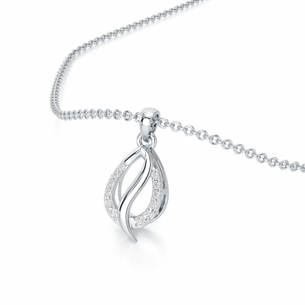 Ethereal Shine Silver Pendant - White Gold - Image 2