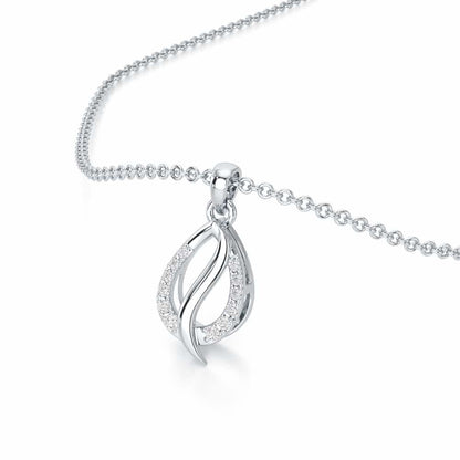 Ethereal Shine Silver Pendant - White Gold - Image 2