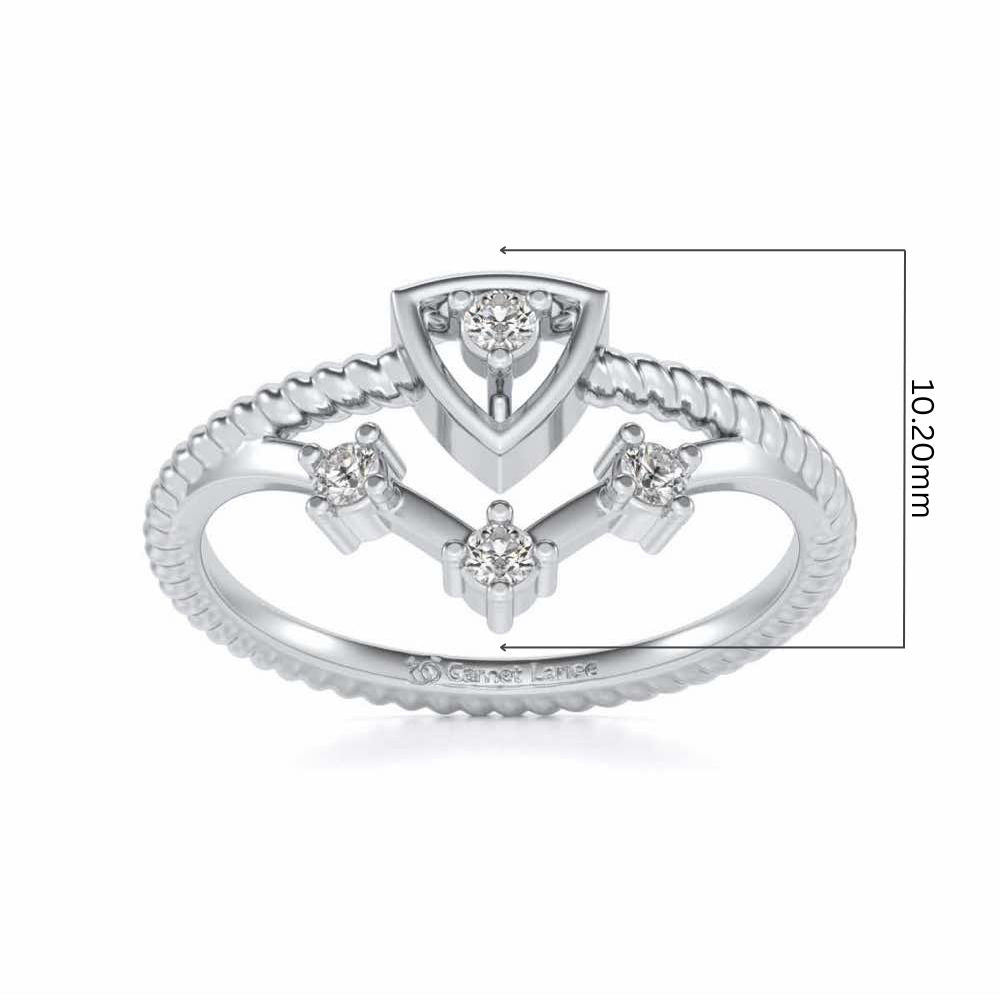 Dalja Silver Ring - White Gold - Image 5