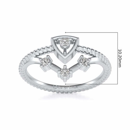 Dalja Silver Ring - White Gold - Image 5