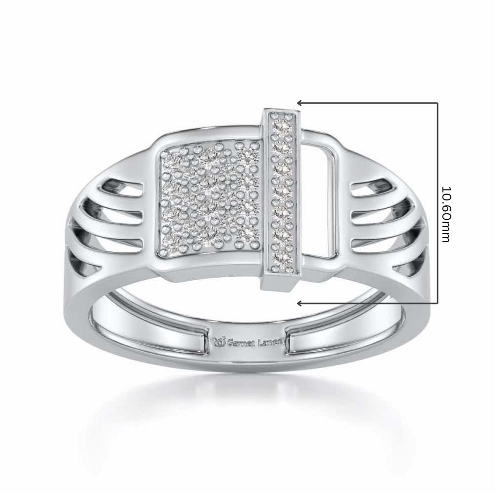 Ecstatic Silver Ring For Men - White Gold - Image 5
