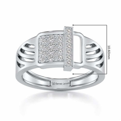 Ecstatic Silver Ring For Men - White Gold - Image 5