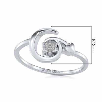 Flora G Silver Ring - White Gold - Image 5