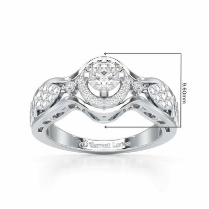 Sovereign Shimmer Solitaire Ring - White Gold - Image 5