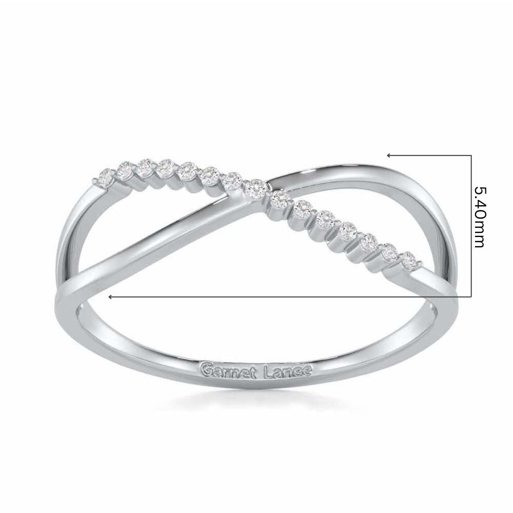 Glistening Grace Silver Ring - White Gold - Image 5