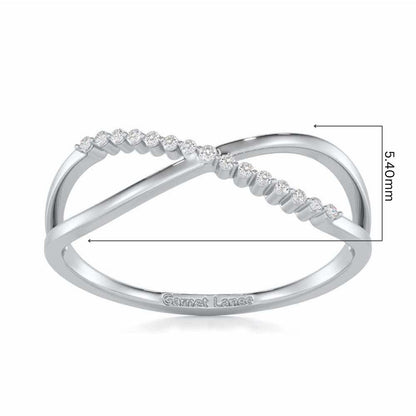Glistening Grace Silver Ring - White Gold - Image 5