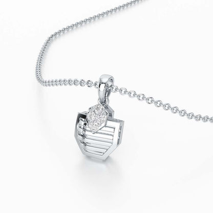 Twilight Whisper Silver Pendant - White Gold - Image 2
