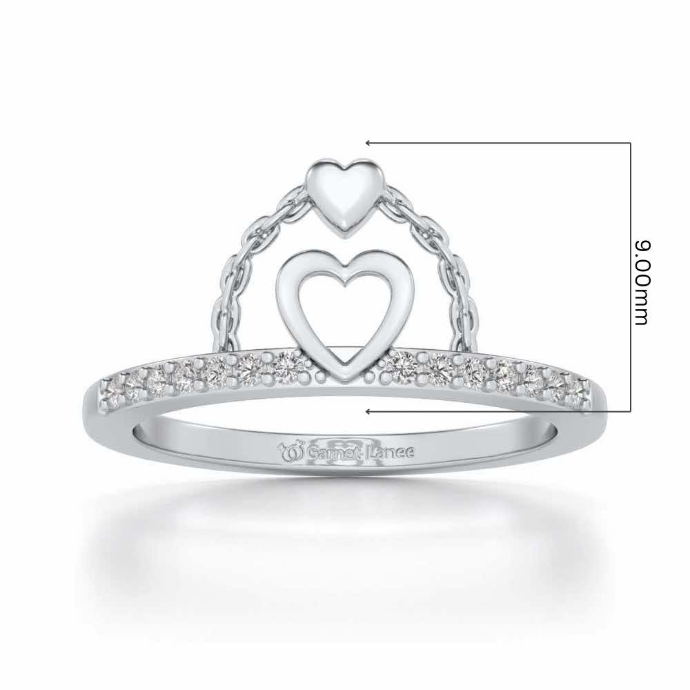 Close-to-Heart Silver Ring - White Gold - Image 5