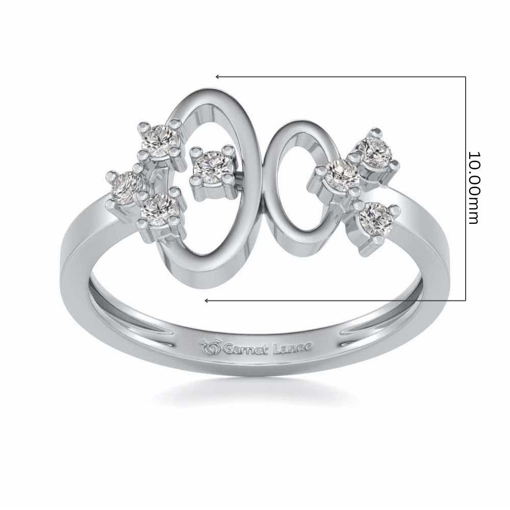Fashionista Silver Ring - White Gold - Image 5