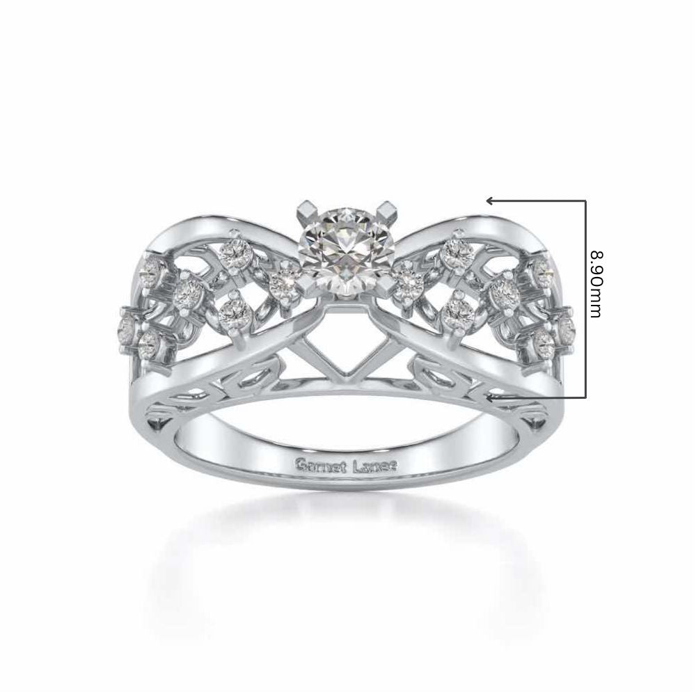 Danisha Solitaire Ring - White Gold - Image 5