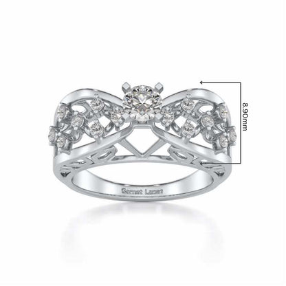 Danisha Solitaire Ring - White Gold - Image 5