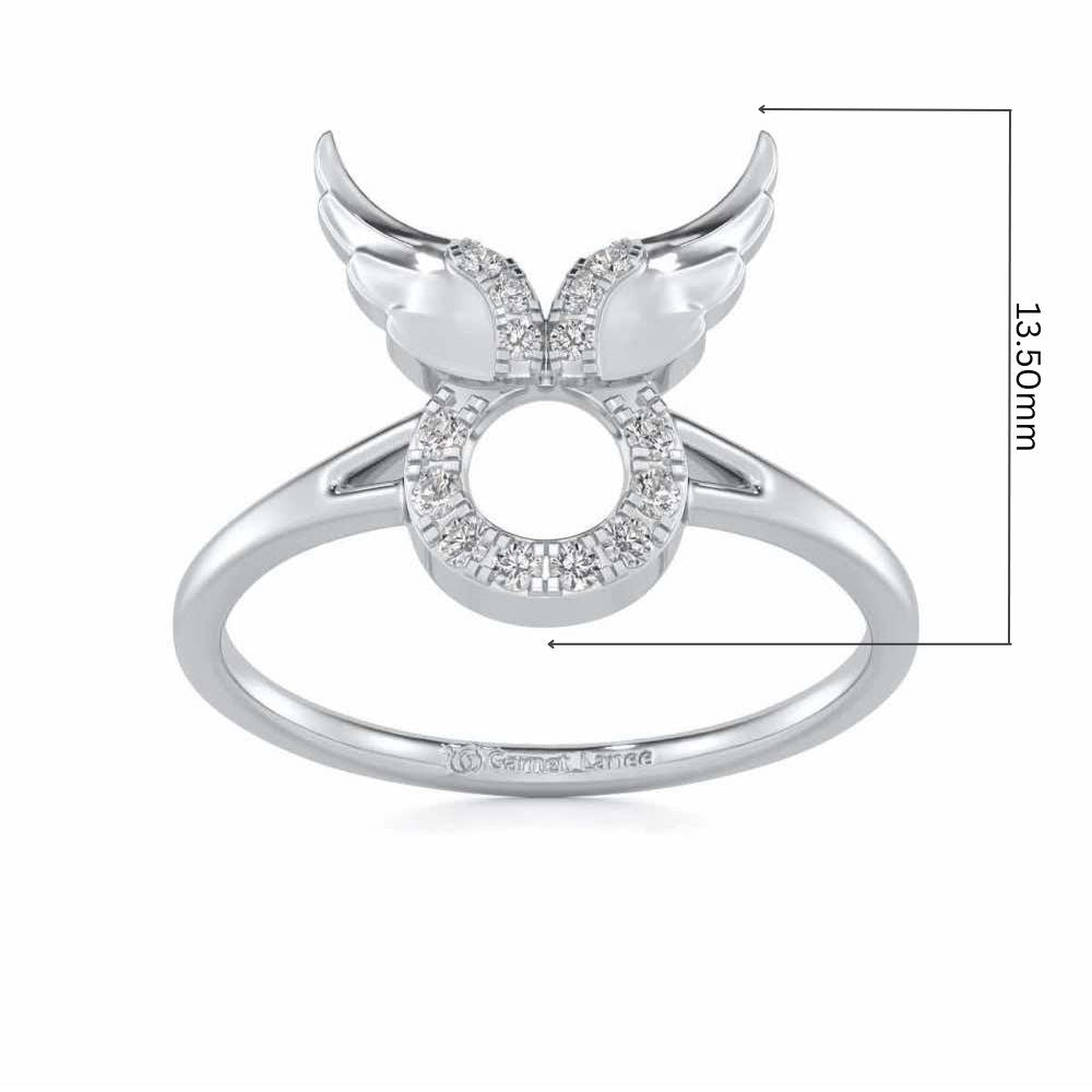 Valour Taurus Silver Ring - White Gold - Image 5