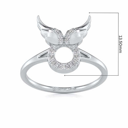 Valour Taurus Silver Ring - White Gold - Image 5