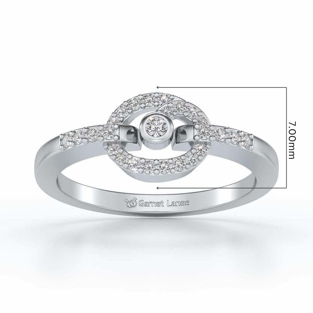 Arna Silver Ring - White Gold - Image 5