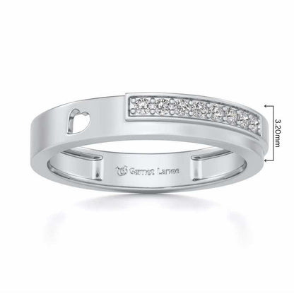 Subtle Silver Band Ring - White Gold - Image 5