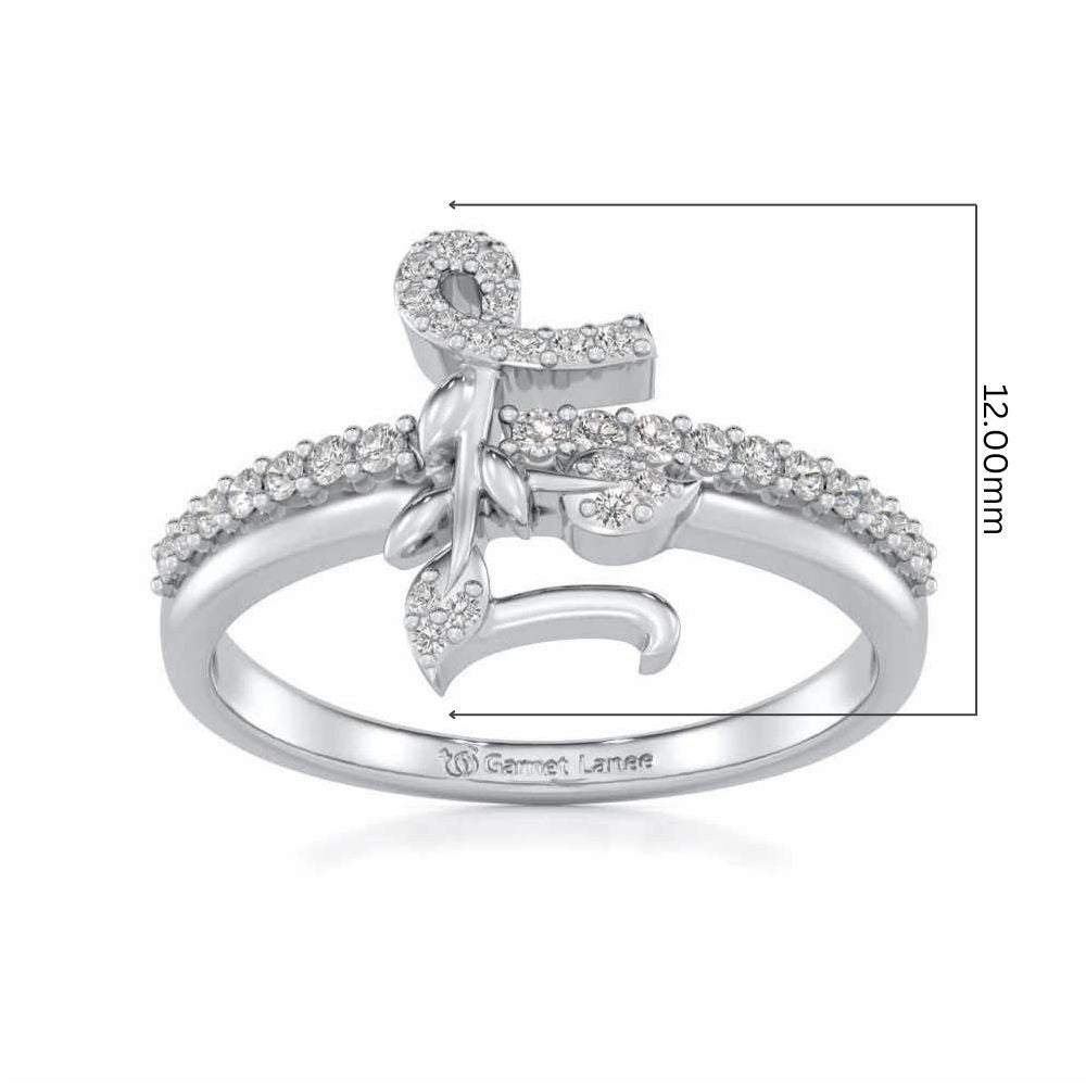 Petal E Silver Ring - White Gold - Image 5